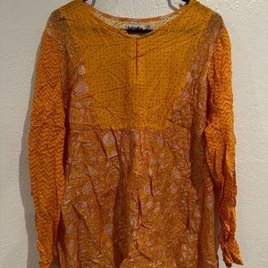 Fabindia XXL kurta - mustard/ochre yellow